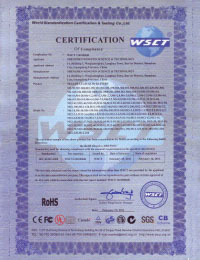 certificate RoHS